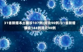 31省新增本土确诊107例:河北90例/31省新增确诊144例河北90例