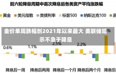 金价单周跌幅创2021年以来最大 美联储暗示不急于降息