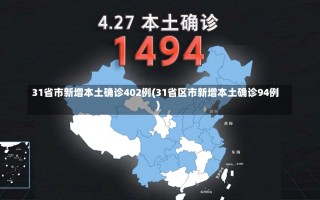 31省市新增本土确诊402例(31省区市新增本土确诊94例)