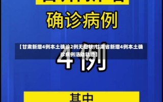 【甘肃新增4例本土确诊2例无症状,甘肃省新增4例本土确诊病例活动轨迹】