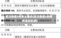 武汉新增3例本土确诊(武汉新增3例病例活动轨迹)