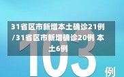 31省区市新增本土确诊21例/31省区市新增确诊20例 本土6例