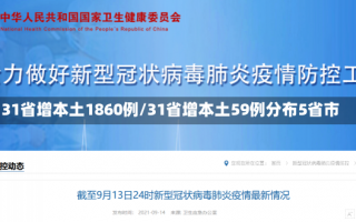 31省增本土1860例/31省增本土59例分布5省市