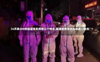 【6天破200例福建本轮疫情三个特点,福建疫情首次出现这一特点】