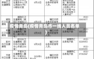 疫情青岛(疫情青岛市一线人员名单)