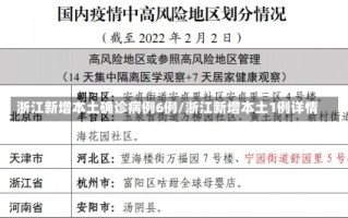 浙江新增本土确诊病例6例/浙江新增本土1例详情