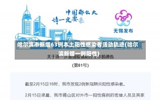 哈尔滨市新增63例本土阳性感染者活动轨迹(哈尔滨新增一例阳性)