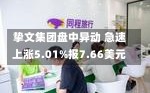 挚文集团盘中异动 急速上涨5.01%报7.66美元