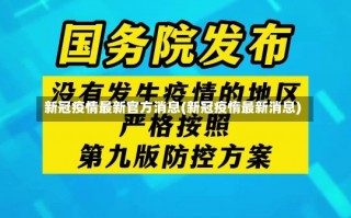 新冠疫情最新官方消息(新冠疫惰最新消息)