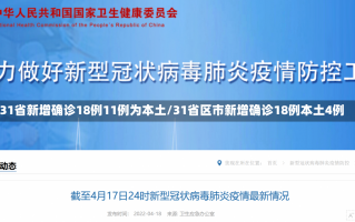 31省新增确诊18例11例为本土/31省区市新增确诊18例本土4例