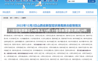 31省份新增确诊24例本土15例/31省份新增确诊病例24例