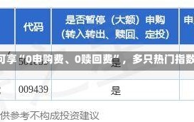 在直销渠道购买可享“0申购费、0赎回费”，多只热门指数基金增设I份额