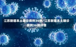 江苏新增本土确诊病例36例/江苏新增本土确诊病例36例详情