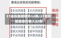 31省份新增境外12例/31省份新增境外输入22例