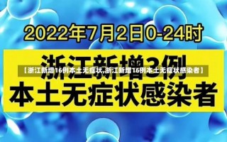 【浙江新增16例本土无症状,浙江新增16例本土无症状感染者】