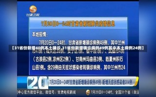 【31省份新增40例本土确诊,31省份新增确诊病例49例其中本土病例24例】