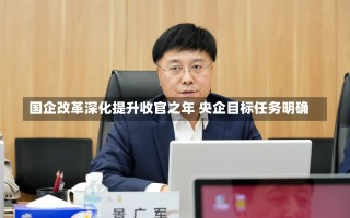 国企改革深化提升收官之年 央企目标任务明确