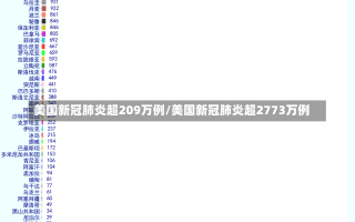 美国新冠肺炎超209万例/美国新冠肺炎超2773万例