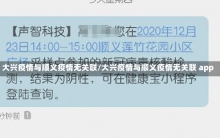 大兴疫情与顺义疫情无关联/大兴疫情与顺义疫情无关联 app