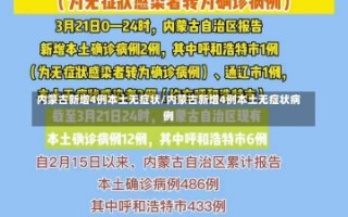 内蒙古新增4例本土无症状/内蒙古新增4例本土无症状病例