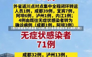 【四川新增省内感染者169例,四川省新增疑似本土病例1例】