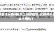 【安徽累计报告4例本土确诊病例,安徽共报告4例本土确诊】