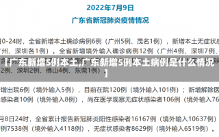 【广东新增5例本土,广东新增5例本土病例是什么情况】