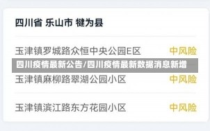 四川疫情最新公告/四川疫情最新数据消息新增