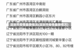 深圳市疫情最新情况(深圳市疫情最新情况)