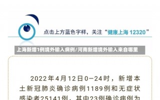 上海新增1例境外输入病例/河南新增境外输入来自哪里