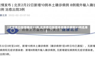 【北京昨日新增确诊11例,北京昨日新增本地确诊病例31例名单】