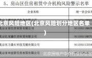 北京风险地区(北京风险划分地区名单)