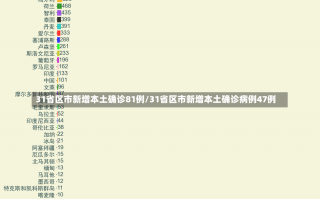 31省区市新增本土确诊81例/31省区市新增本土确诊病例47例