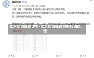 北京新增确诊详情/北京新增确诊病例行动轨迹
