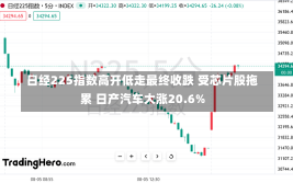 日经225指数高开低走最终收跌 受芯片股拖累 日产汽车大涨20.6%