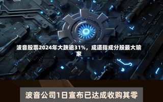 波音股票2024年大跌逾31%，成道指成分股最大输家