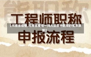 【河南省疫情,河南省疫情一线人员晋升职称的优惠政策】