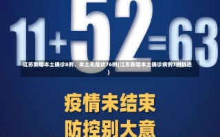 江苏新增本土确诊8例、本土无症状76例(江苏新增本土确诊病例7例轨迹)