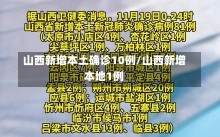 山西新增本土确诊10例/山西新增本地1例