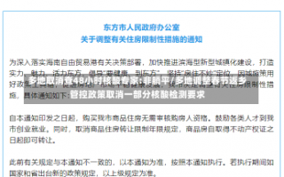 多地取消查48小时核酸专家:非躺平/多地调整春节返乡管控政策取消一部分核酸检测要求