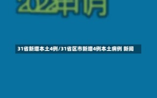 31省新增本土4例/31省区市新增4例本土病例 新闻