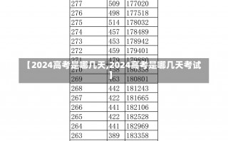 【2024高考是哪几天,2024高考是哪几天考试】