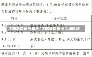 沈阳新增病例轨迹/沈阳新增病例活动轨迹