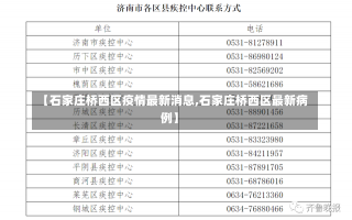 【石家庄桥西区疫情最新消息,石家庄桥西区最新病例】