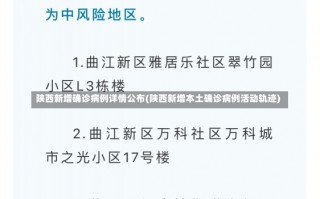 陕西新增确诊病例详情公布(陕西新增本土确诊病例活动轨迹)