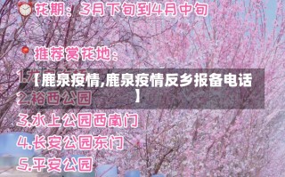 【鹿泉疫情,鹿泉疫情反乡报备电话】