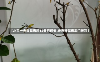 【北京一夫妻隔离超12天后感染,夫妻疑隔离串门被罚】