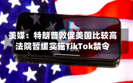 美媒：特朗普敦促美国比较高
法院暂缓实施TikTok禁令