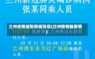 兰州疫情最新数据消息(兰州疫情最新情)