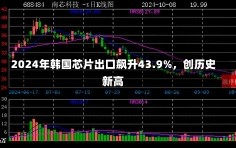 2024年韩国芯片出口飙升43.9%，创历史新高